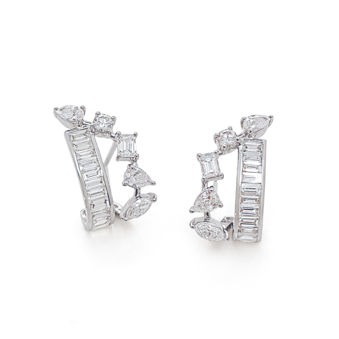 Multi Shape Diamond Earrings