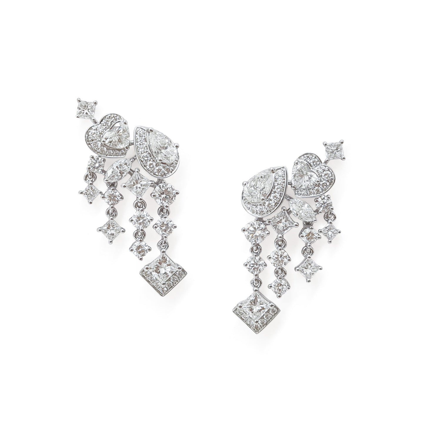 Multi Shape Diamond Earrings
