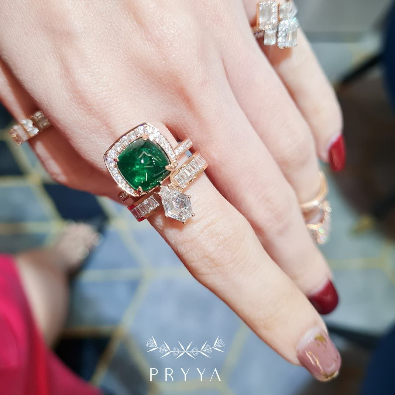 Emerald and Diamond Ring