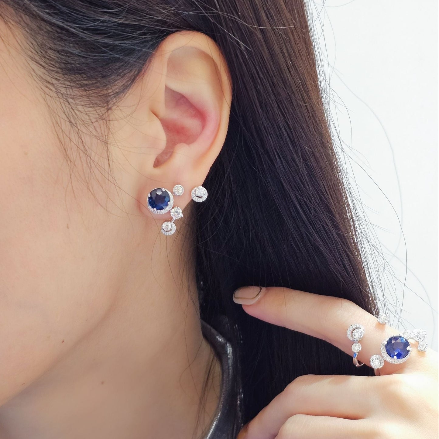 Cheers Blue Sapphire Earrings