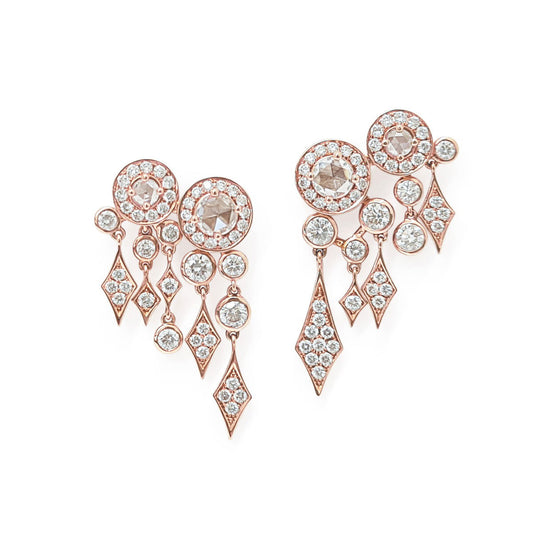 Rose Cut Diamond Earrings