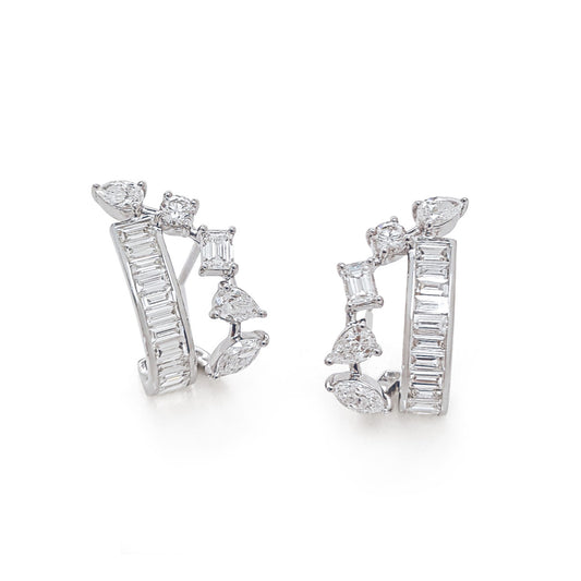 Multi Shape Diamond Earrings